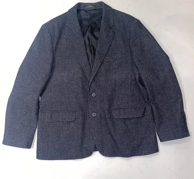 Vintage LL Bean Mens Tweed Blazer 44 Short Houndstooth Sport Coat Jacket Wool - Image 1 of 4