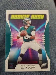 2020 Panini Rookies & Stars Jalen Hurts Rookie Rush Red Parallel Card NFL Eagles - Picture 1 of 2