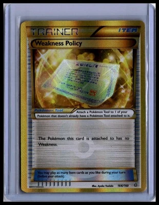 2015 Pokémon XY - Primal Clash Weakness Policy (164 Secret Rare) #164/160 - Image 1 of 2