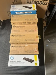 Genuine Dell C2660dn yellow x5, 3760 magenta x8 joblot - Zdjęcie 1 z 1
