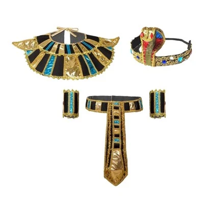 5x Para Mujer Accesorios de Disfraz Egipcio Reina Egipto Tocado Muñequera Foto 1 de 4