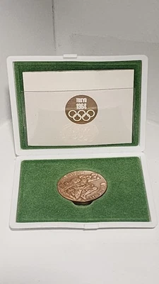 1964 Tokyo Olympics Commemorative Copper Medal w/ Case & COA – Yusaku Kamekura - Image 1 of 4