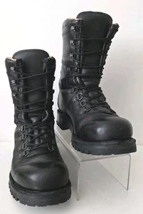 Botas de combate de cuero pesado cadete del ejército austríaco botas Reino Unido talla 5 UE 38 - Imagen 1 de 10