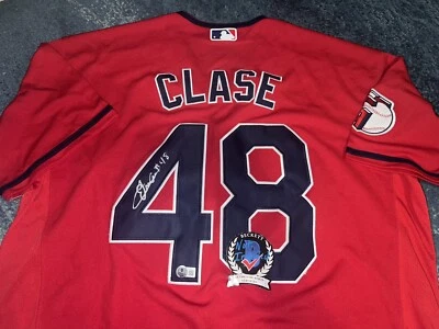 Emmanuel Clase Signed Cleveland Guardians Jersey All Star Beckett Auth - Image 1 of 4