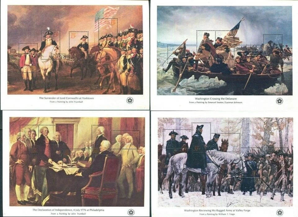 USA Bicentennial Complete Set of 4 full sheets Stamps Scott# 1686-1689 - Image 1 of 1