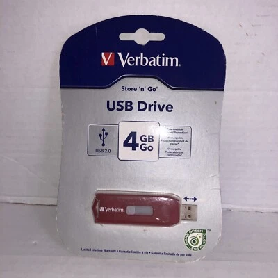 Verbatim Store 'n' Go 4GB Flash Drive (USB2.0 Portable / Red) Model 95236 - Image 1 of 2