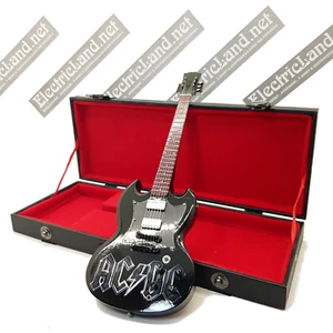 Mini Gitarre AC/DC black sg Replica + Hardcase Box 1:4 Miniatur Sammler - Bild 1 von 9