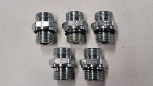 Lot of 5 Parker / Ermeto GE15LREDOMDCF DIN G 1/2" BSP Straight Male Adapters - Picture 1 of 3