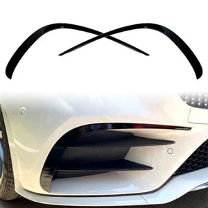 FrontBumper Splitter Air Vent Trim Fit Benz CLS-Class C257 2018-21 Glossy Black - Picture 1 of 6