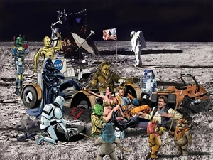 Marvel Moonwalk TT Art-Iconic Movie Scenes with 6"x8" mounted prints- A4 Framed - Picture 1 of 5