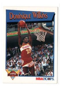 1991-92 Hoops Series 1 Slam Dunk Champion Dominique Wilkins #II Atlanta Hawks EX - Bild 1 von 2