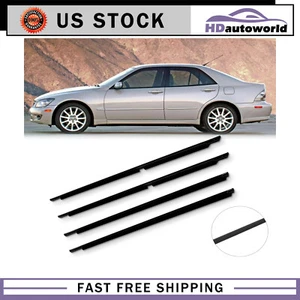 For 2001-2005 Lexus IS300 Weatherstrip Window Moulding Trim Seal Belt 4 Piece - Foto 1 di 5