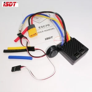 ISDT ESC70 XT60 WP 1080 70A Brushed 2-3S Motor Electronic Speed Controller ESC - Picture 1 of 12
