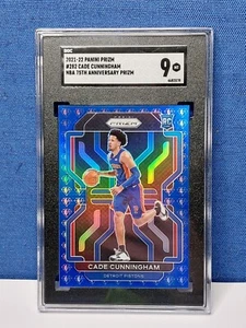 Cade Cunningham 75th Anniversary Blue Diamond Prizm SGC 9 MT RC Rookie Card SSP  - Picture 1 of 4