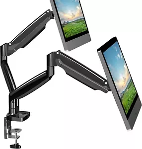Dual Monitor Desk Mount for Ultrawide 22-34 Flat/Curved Screens, Gas Spring Dou - Picture 1 of 8