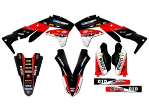 2016-2018 KX 450F RICOCHET Black Senge Graphics Kit Compatible with Kawasaki - Foto 1 di 4