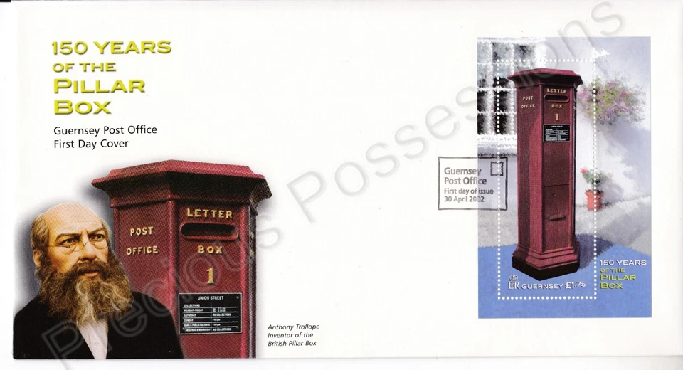 GUERNSEY FDC FIRST DAY COVER 2002 150 YEARS OF THE PILLAR BOX STAMP SHEET - Image 1 of 1