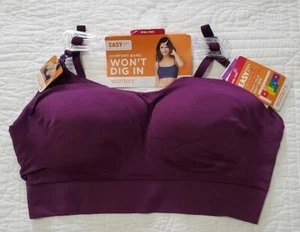 NEW Warner's Comfort Band Easy Does It Wire-Free Bra Purple 2XL - Picture 1 of 2