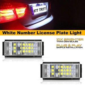 White LED License Plate Tag Light For 1998-2003 BMW 3 Series E46 4D 325i 330i - Foto 1 di 9