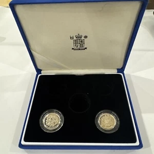 2002 2003 STERLING SILVER PROOF COINS 3 Lions And Coat Of Arms Design - boxed - Bild 1 von 13