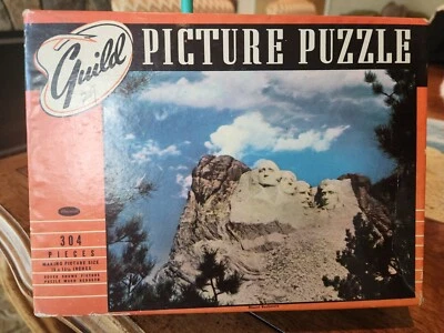 GUILD PICTURE PUZZLE - MOUNT RUSHMORE -SERIES FROM THE 50s - Image 1 of 4