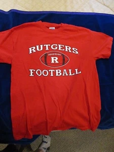Vintage Red Rutgers Scarlet Knights Football T-Shirt - MEDIUM - Picture 1 of 8