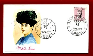 F D C - BUSTA PRIMO -  ROMA 1976  MATILDE SERAO ANNULLO FIRENZE - Picture 1 of 1