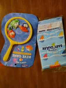 Bebé Tiburón Cumpleaños Fiesta Mantel y Peces Nuevo Juego de Buceo Paquete Nickelodeon - Imagen 1 de 1
