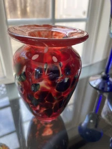 MICHAEL NOUROT STUDIO ART GLASS VASE SIGNED - Bild 1 von 12