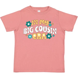 Inktastic In My Big Cousin Era Retro With Flowers Toddler T-Shirt Family New Kid - Picture 1 of 10