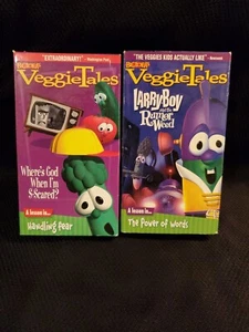 Veggie Tales VHS Tapes Where's God When I'm Scared Larry-Boy and The Rumor Weed - Bild 1 von 6