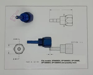 GenExhaust: Anodized Magnetic Dipstick- for Duromax see description for models - Picture 1 of 4