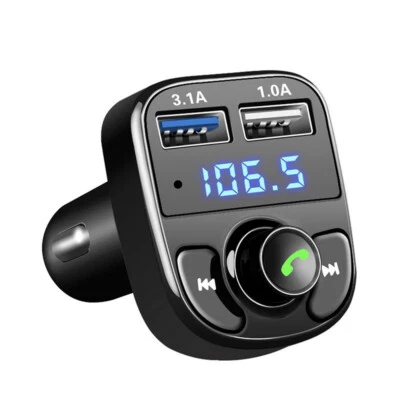 FM Transmitter Auto Bluetooth Kfz Radio Adapter Dual USB Ladegerät für Handy - Bild 1 von 4