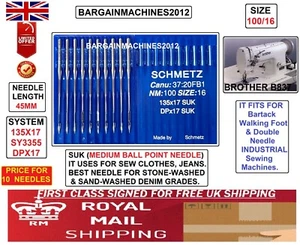 DPX17 135X17 SUK SIZE:100/16 WALKING FOOT INDUSTRIAL SEWING MACHINE NEEDLE - Picture 1 of 3