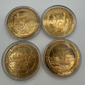 Grand Casino Minnesota Collector Coins Set Of 4 Wildlife Series 1994-1995 - Picture 1 of 6