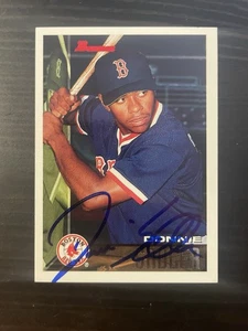 1995 Bowman #191 Donnie Sadler Boston Red Sox carta firmata autografata - Foto 1 di 1