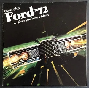 FORD RANGE LF USA Car Sales Brochure 1972 #5302 8/71 LTD Galaxie 500 CUSTOM 500 - Picture 1 of 5