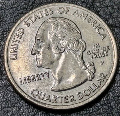 2007-P 25c Wyoming State Quarter Uncirculated Details Struck Through Error - Image 1 of 4