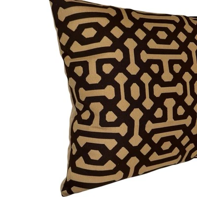 Sunbrella Striped Pillow Cover Beige Brown 20x20 New - Image 1 of 4