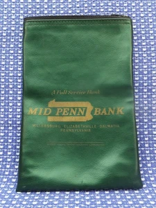 Mid Penn Bank Pennsylvania Banking Money Envelope Pouch with Zipper - Picture 1 of 4