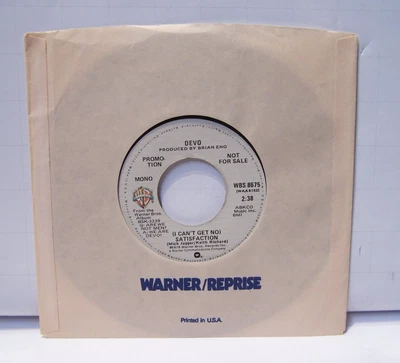 45 RPM  DEVO (I Can't Get No) Satisfaction 1978 Warner Brothers Promo  Rock NM! - Image 1 of 4