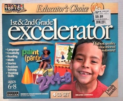 Educator's Choice 1st &2nd Grade Excelerator  all 4 DISCS NEW 2001 - Image 1 of 3