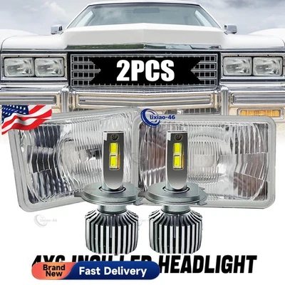 Par de faros LED de 4x6"" alto-bajo para Chevrolet Caprice Monte Carlo 1977-1986 Foto 1 de 4