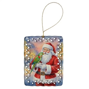 Caroline's Treasures Male Eclectus Santa Claus Porcelain Ornament FNT1204CO2 - Picture 1 of 3