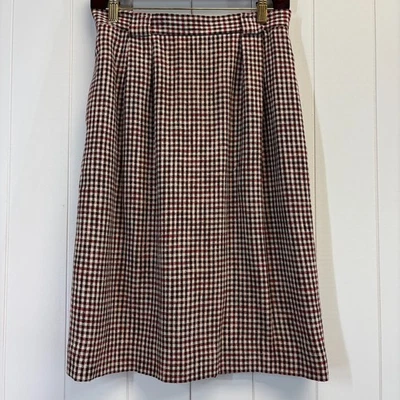 Винтажная клетчатая юбка Liz Claiborne Heritage Academia размер 10 красно-черная опрятная - Изображение 1 из 4