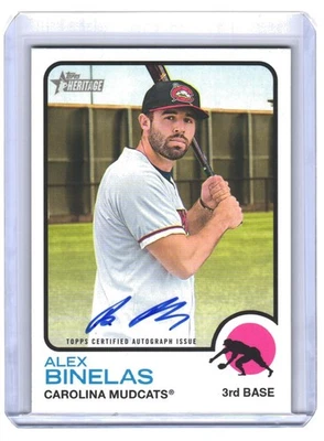 2022 Alex Binelas Topps Heritage Minor League Auto RC #ROA-AB (H543) - Image 1 of 2