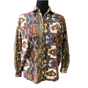 Vintage 1992 Atlast Basics Southwestern Button Up Women’s Small - Picture 1 of 9