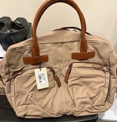 Peter Millar Canvas Briefcase Messenger Bag Style #6314166 Retail Price $325.00 - Image 1 of 4