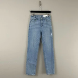 American Eagle Super High Rise Straight Leg Jeans Womens Size 2 Long - Picture 1 of 7