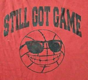 T-shirt smanicata vintage rossa ancora tagliata gioco basket grafica numero 6 umorismo anni 80? - Foto 1 di 8